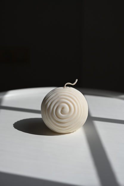 Spiral Sphere Candle